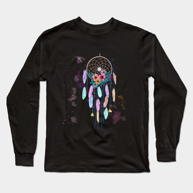 Bohemian Long Sleeve T-Shirt by Ema jasmine